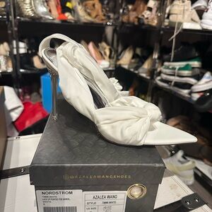 Lace up pointed toe heel